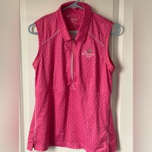 adidas Climacool quarter-zip sleeveless geometric "deco" medium pink white